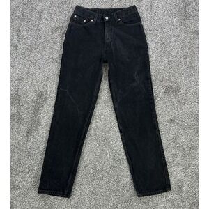 Vintage Levis 512 Slim Fit Straight Leg Jeans Black 9 Jr. M USA Made Red Tab 90s